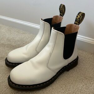Dr. Martens White Chelsea Boots